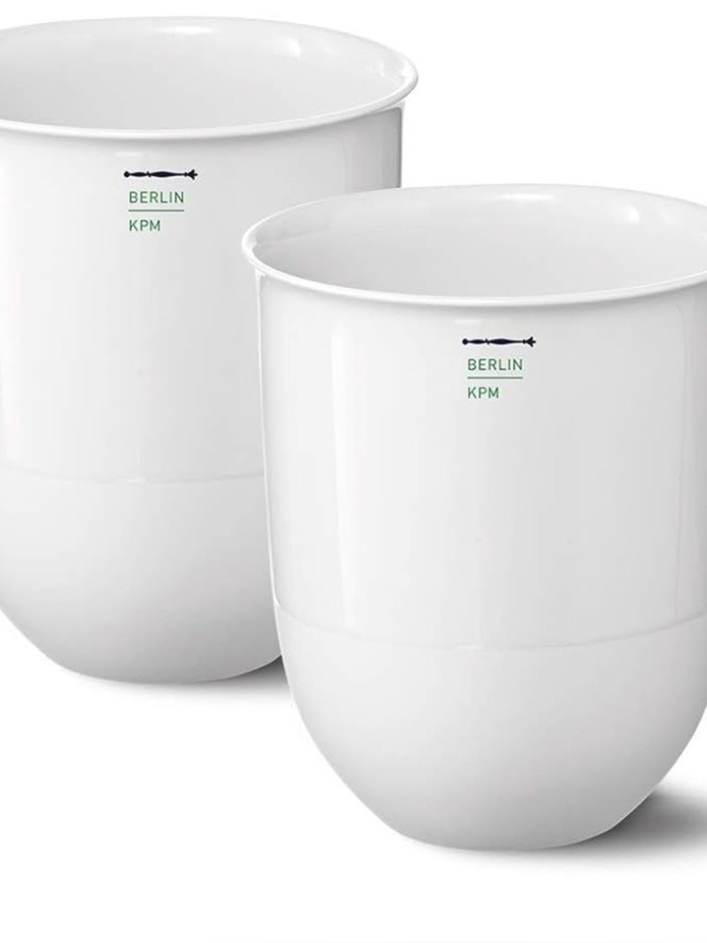 KPM Berlin White Porcelain Cups - Set of 2